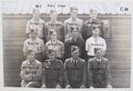 Back row (l-r): J. M. Gaddes, A. C. Cullen, W. I. Farr, M. D. Sneddon, Middle row (l-r): A. C. King, W. S. Norman, J. Worth, K. P. Olsen, Front row (l-r): W. W. Williams, F. Stevenson, D. M. Cameron. Identification Album RNZAF (c.1939-1945). Aerodrome Defence Unit, Camp 1. Hibiscus Coast (Silverdale) RSA Museum (G34). CC BY 4.0.