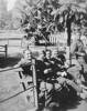 Photograph of 23 Battalion soldiers on leave at Cairo Zoo, including (from left to right) Norman Cyril Smythe 16767, Philip Joseph Kent 17193, Eric Batchelor 16827, Charles George Whiting 17083 and William Patrick Sheehan 16811 (standing). Date unknown. From the collection of Arthur William (Moss) Squire 16770, 23 Battalion. Image kindly provided by Roger Sommerville (November 2019). Image may be subject to copyright restrictions.