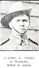 L. Corp. E. Angel, of Matakohe. Killed in action. Taken from the supplement to the Auckland Weekly News 21 February 1918 p038. Auckland Libraries Heritage Collections AWNS-19180221-38-21. No known Copyright.