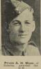 Portrait of Private Arnold Herbert Meyer, Auckland Weekly News, 28 July 1943. Auckland Libraries Heritage Collections AWNS-19430728-18-39. Image has no known copyright restrictions.