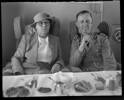 Captain G G Stead, BOAC, with his mother aboard a Hobart flying boat. Whites Aviation Ltd: Photographs. Ref: WA-01887-F. Alexander Turnbull Library, Wellington, New Zealand.Image may be subject to copyright restrictions.