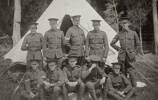 Group photograph of Gordon Robert Bain (with cross pencilled above his head). Image kindly provided by Michael Ward (May 2020). Image may be subject to copyright restrictions.