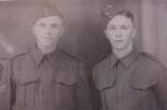 Photograph of Corporal Arthur Harold Topham and his son Gunner Kenneth Arthur Edward Topham, 1940. Image courtesy of Allan Dodson, Porirua War Stories. Image has no known copyright restrictions.