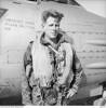 Photograph of Sergeant Vance Drummond, 77 Squadron, Royal Australian Air Force, beside his Gloster Meteor MK8 aircraft at Kimpo, South Korea, 1951. 'Sergeant Drummond was shot down and taken prisoner shortly after this picture was taken'. Australian War Memorial, JK0163. Image has no known copyright restrictions.