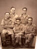 Group photograph from L to R, back row: Jack William Girven, George Munn, L to R, front row: Walter Valentine Harrison, Peri Burns, Wadlow Neiafu Campbell Burns. Image kindly provided by Peter Girven.