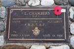 Gravestone of Flight Lieutenant Leonard Chambers DFC, Karamea Cemetery, Karamea, Buller, West Coast. Image kindly provided by Sam Fraser (July 2020).