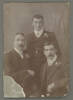 Photograph of Killery family from Left to Right: William Killery (father), William Thomas Killery (standing) and Thomas Michael Killery. Image kindly provided by Joan Pyrde (July 2020).