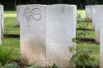 Headstone of Warrant Officer Douglas Leopold Burke (421671). Banneville-La-Campagne War Cemetery, France. New Zealand War Graves Trust (FRBK7783). CC BY-NC-ND 4.0.