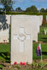 Headstone of Flight Sergeant James Stuart Miller (427220). Bayeux War Cemetery, France. New Zealand War Graves Trust (FRBR7888). CC BY-NC-ND 4.0.