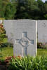 Headstone of Flying Officer John Duncan King McFarlane (421981). Choloy War Cemetery, France. New Zealand War Graves Trust (FRDY4302). CC BY-NC-ND 4.0.