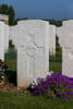 Headstone of Rifleman Robert George Allan (53299). Cross Roads Cemetery, France. New Zealand War Graves Trust (FREQ9948). CC BY-NC-ND 4.0.