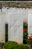 Headstone of Rifleman Richard Newman (25929). Doullens Communal Cemetery Extension No.2, France. New Zealand War Graves Trust (FRFI3664). CC BY-NC-ND 4.0.