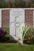 Headstone of Gunner Kenneth Richard James (35278). Grevillers British Cemetery, France. New Zealand War Graves Trust  (FRHI7278). CC BY-NC-ND 4.0.