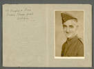 Photograph and card of Allan James Stephen Richardson, which reads 'To Hughie and Iris from their pal Allan.' Image kindly provided by Faye Brea (November 2020).