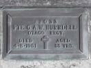 Headstone of Pte George Alexander William HURNDELL 22033. Andersons Bay General Cemetery, Dunedin City Council, Block 9452. Image kindly provided by Allan Steel CC-BY 4.0.
