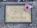 Headstone of S/Sgt Thelma Grace MCALLAN W2609. Andersons Bay General Cemetery, Dunedin City Council, Block H31. Image kindly provided by Allan Steel CC-BY 4.0.
