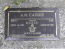 Headstone of LAC Anthony Norman CADDIE 415745. Andersons Bay RSA Cemetery, Dunedin City Council, Block 22A137. Image kindly provided by Allan Steel CC-BY 4.0.
