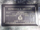 Headstone of Pte Edward John MUNRO 499297. Andersons Bay RSA Cemetery, Dunedin City Council, Block 23S, Plot 5. Image kindly provided by Allan Steel CC-BY 4.0.