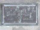 Headstone of Tpr James SCOTT 9/1234. Andersons Bay RSA Cemetery, Dunedin City Council, Block 32S, Plot 3. Image kindly provided by Allan Steel CC-BY 4.0.