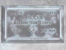 Headstone of Pte Adam BROCKIE 25/305. Andersons Bay RSA Cemetery, Dunedin City Council, Block 32S, Plot 5. Image kindly provided by Allan Steel CC-BY 4.0.