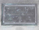 Headstone of Pte William Frederick FLAWN 451427. Andersons Bay RSA Cemetery, Dunedin City Council, Block 32S21. Image kindly provided by Allan Steel CC-BY 4.0.