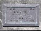 Headstone of Bdr Samuel George MARSH 69000. Andersons Bay RSA Cemetery, Dunedin City Council, Block 45S, Plot 60. Image kindly provided by Allan Steel CC-BY 4.0.