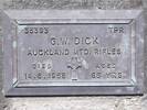 Headstone of Tpr George Watt DICK 35393. Andersons Bay RSA Cemetery, Dunedin City Council, Block 45S64. Image kindly provided by Allan Steel CC-BY 4.0.