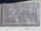 Headstone of Sister Margaret Jessie MILLER 22/321. Andersons Bay RSA Cemetery, Dunedin City Council, Block 45S, Plot 172. Image kindly provided by Allan Steel CC-BY 4.0.