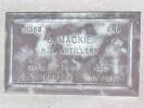 Headstone of Gnr James MACKIE 61368. Andersons Bay RSA Cemetery, Dunedin City Council, Block 45S, Plot 338. Image kindly provided by Allan Steel CC-BY 4.0.