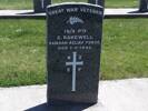 Headstone of Pte Charles BAKEWELL 19/9. Andersons Bay RSA Cemetery, Dunedin City Council, Block 76S26. Image kindly provided by Allan Steel CC-BY 4.0.