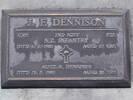 Headstone of Pte John Fraser DENNISON 17305. Andersons Bay RSA Cemetery, Dunedin City Council, Block 9SC, Plot 21. Image kindly provided by Allan Steel CC-BY 4.0.