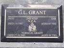 Headstone of Gnr George Lewis GRANT 29232. Andersons Bay RSA Cemetery, Dunedin City Council, Block 11SC25. Image kindly provided by Allan Steel CC-BY 4.0.