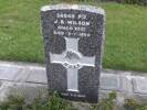 Headstone of Pte John Biggar WILSON 7972. Andersons Bay RSA Cemetery, Dunedin City Council, Block 12SF7. Image kindly provided by Allan Steel CC-BY 4.0.