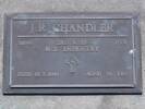 Headstone of Pte James Richard CHANDLER 50649. Andersons Bay RSA Cemetery, Dunedin City Council, Block 15SC22. Image kindly provided by Allan Steel CC-BY 4.0.
