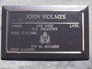 Headstone of L/Cpl John HOLMES 139658. Andersons Bay RSA Cemetery, Dunedin City Council, Block 19SC, Plot 11. Image kindly provided by Allan Steel CC-BY 4.0.