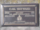 Headstone of Pte Charles John Keeble HAYWARD 475069. Greenpark RSA Cemetery, Dunedin City Council, Block 1A, Plot 21. Image kindly provided by Allan Steel CC-BY 4.0.