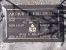 Headstone of Pte Arthur Stewart HELLEWELL 15452. Greenpark RSA Cemetery, Dunedin City Council, Block 1A, Plot 43. Image kindly provided by Allan Steel CC-BY 4.0.