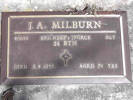 Headstone of Sgt James Alexander MILBURN 619128. Greenpark RSA Cemetery, Dunedin City Council, Block 1A, Plot 105. Image kindly provided by Allan Steel CC-BY 4.0.
