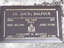 Headstone of Sgt John Garnet BALFOUR 65881. Greenpark RSA Cemetery, Dunedin City Council, Block 1A, Plot 112. Image kindly provided by Allan Steel CC-BY 4.0.