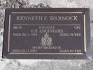 Headstone of Cpl Kenneth Fitzgerald WARNOCK 38379. Greenpark RSA Cemetery, Dunedin City Council, Block 1A, Plot 141. Image kindly provided by Allan Steel CC-BY 4.0.