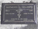Headstone of Capt Raymond Dickson GILLESPIE 267914. Greenpark RSA Cemetery, Dunedin City Council, Block 1A170. Image kindly provided by Allan Steel CC-BY 4.0.