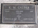 Headstone of Sgt Kenneth Moir CALDER 239242. Greenpark RSA Cemetery, Dunedin City Council, Block 1A, Plot 180. Image kindly provided by Allan Steel CC-BY 4.0.