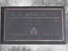 Headstone of Sgt Robert Ramsay ARMSTRONG 74876. Greenpark RSA Cemetery, Dunedin City Council, Block 1A, Plot 237. Image kindly provided by Allan Steel CC-BY 4.0.