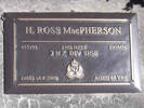 Headstone of Sigmn Henry Ross MACPHERSON 455191. Greenpark RSA Cemetery, Dunedin City Council, Block 1A320. Image kindly provided by Allan Steel CC-BY 4.0.