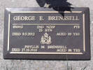 Headstone of Pte George Edward BRENSSELL 456912. Greenpark RSA Cemetery, Dunedin City Council, Block 1A383. Image kindly provided by Allan Steel CC-BY 4.0.