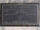 Headstone of Sgt Francis Wade COWAN 28589. Greenpark RSA Cemetery, Dunedin City Council, Block 2A, Plot 11. Image kindly provided by Allan Steel CC-BY 4.0.