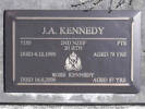 Headstone of Pte John Alfred KENNEDY 7155. Greenpark RSA Cemetery, Dunedin City Council, Block 2S23. Image kindly provided by Allan Steel CC-BY 4.0.