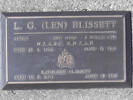 Headstone of Pte Lenard George BLISSETT 457908. Greenpark RSA Cemetery, Dunedin City Council, Block 3A, Plot 50. Image kindly provided by Allan Steel CC-BY 4.0.