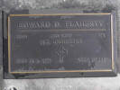 Headstone of Spr Edward David FLAHERTY 32143. Greenpark RSA Cemetery, Dunedin City Council, Block 3S5. Image kindly provided by Allan Steel CC-BY 4.0.