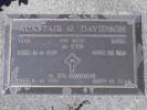 Headstone of L/Cpl Alastair Gordon DAVIDSON 13721. Greenpark RSA Cemetery, Dunedin City Council, Block 4A28. Image kindly provided by Allan Steel CC-BY 4.0.